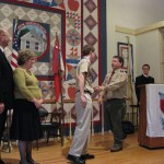 John Paul gives the Eagle Scout Award