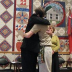 Dad gets the big hug